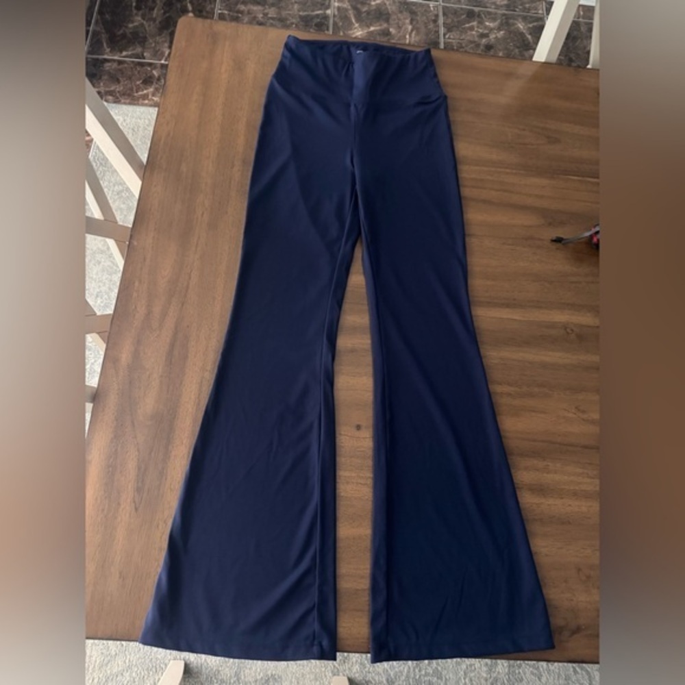 Ododos Navy Women's Flared Leggings Small